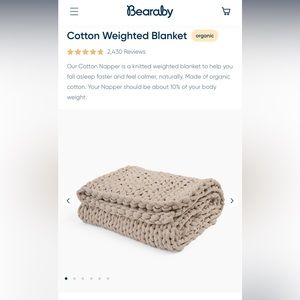 Bearably weighted blanket. 25 lbs.